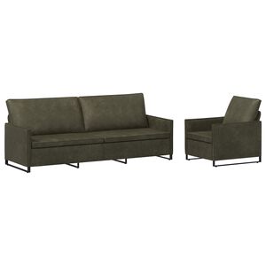 vidaXL Set di divani 2 pcs Verde militare
