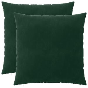 vidaXL Cuscino con cuscino HEERLEN 2 pz Verde Scuro Velluto