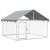 vidaXL Gabbia per Cani da Esterno con Tetto 200x200x150 cm