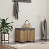 vidaXL Panca per ingresso con porta Rovere artigianale 60 x 38 x 46 cm