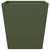 vidaXL Fioriere da Giardino 2 pz Verde Oliva 40x40x40 cm in Acciaio