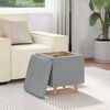 vidaXL Pouf con Storage Grigio chiaro 40 x 40 x 45 cm Tessuto