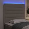 vidaXL Testiera LED con strisce LED con testiera Talpa 90 cm Tessuto