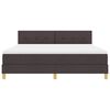 vidaXL Letto box spring con materasso Marrone scuro 180 x 200 cm