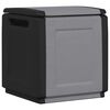 vidaXL Contenitore da Giardino 54x53x57 cm 130 L Grigio Scuro e Nero