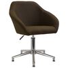 vidaXL Sedie da Pranzo Girevoli 2 pz Marrone Scuro in Tessuto