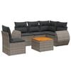 vidaXL Set Divano da Giardino 6 pz con Cuscini Grigio in Polyrattan
