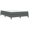 vidaXL Letto a molle con materasso Grigio scuro 140 x 190 cm Tessuto