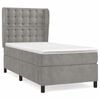 vidaXL Giroletto a Molle con Materasso Grigio Chiaro 100x200cm Velluto