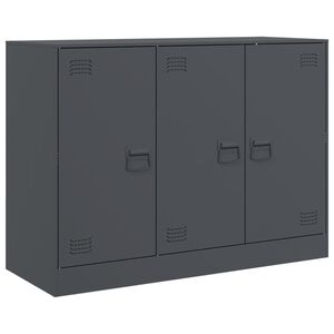vidaXL Credenza Antracite 99x39x73 cm in Acciaio