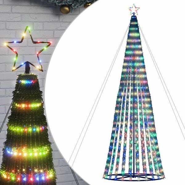 vidaXL Albero di Natale a LED 1028 LED Colorato 403 cm