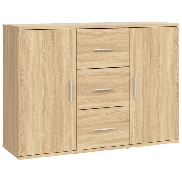 vidaXL Credenza Rovere Sonoma 91x29,5x65 cm in Legno Multistrato