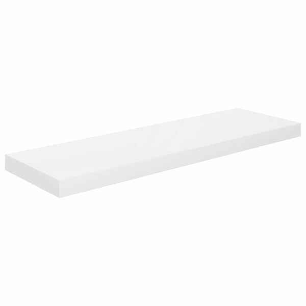 vidaXL Scaffale a Parete Bianco Lucido 80x23,5x3,8 cm in MDF