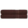 vidaXL Asciugamani FROGN 2 pz Marrone 100x200 cm 360 g/m&sup2;