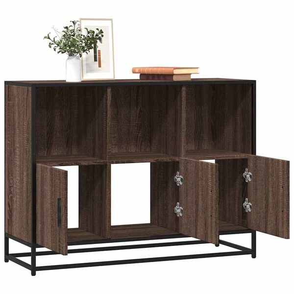 vidaXL Credenza Rovere Marrone 100x35x76 cm in Legno Multistrato