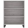 vidaXL Credenza Grigio Sonoma 69,5x34x180 cm in Legno Multistrato