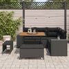 vidaXL Set Divano da Giardino con cuscino con archiviazione 8 pcs Nero