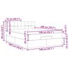 vidaXL Struttura Letto Pouf con Materasso 140x200 cm in Velluto