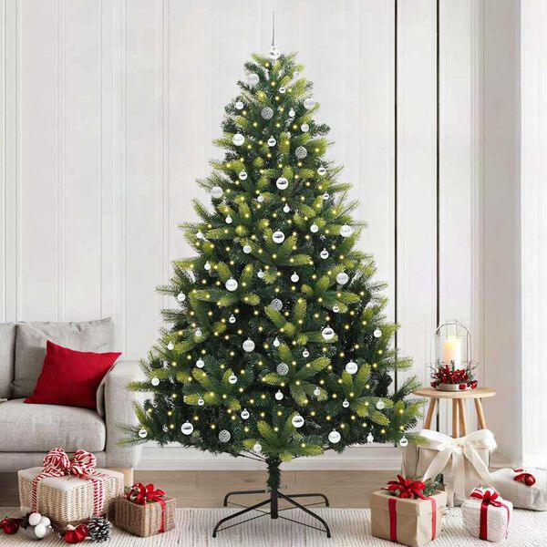 vidaXL Albero di Natale Artificiale a Cerniera con 300 LED 240 cm