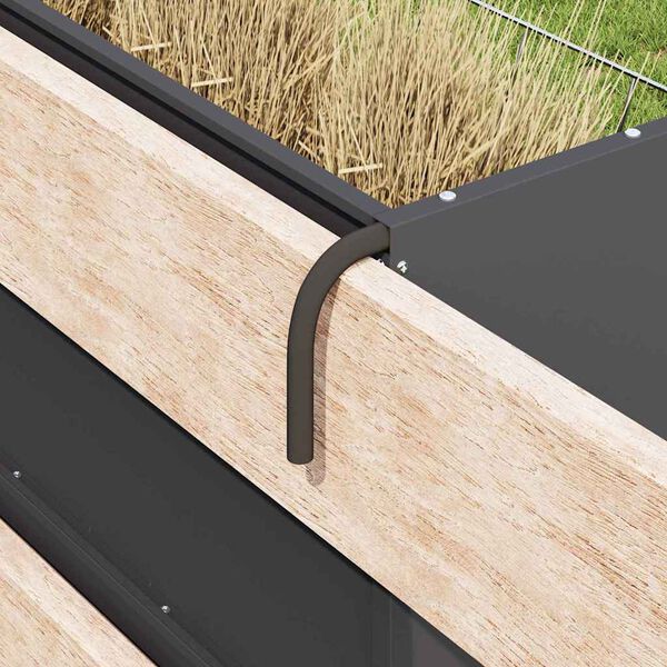 vidaXL Nutriente per Fieno Nero 71 x 33 x 70 cm