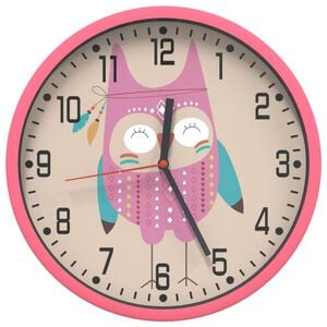 vidaXL Orologio da Parete Rosa &Oslash;25,5 cm Polistirene e Vetro