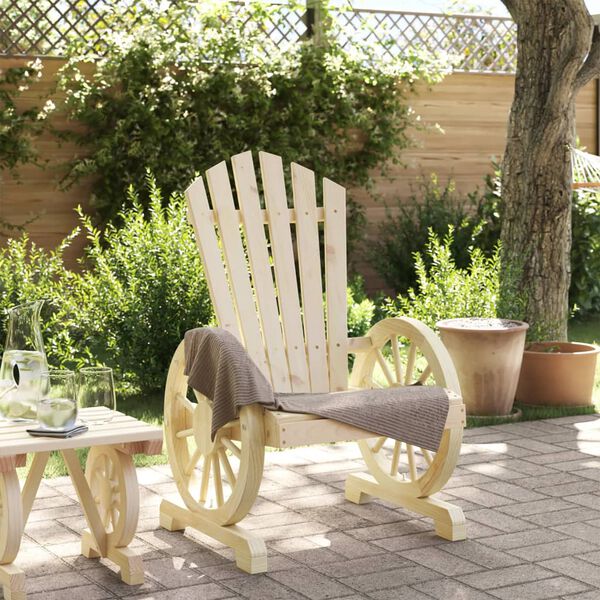 vidaXL Sedia da Giardino Adirondack in Legno Massello di Abete