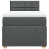 vidaXL Giroletto a Molle con Materasso Grigio Scuro 90x190 cm Tessuto