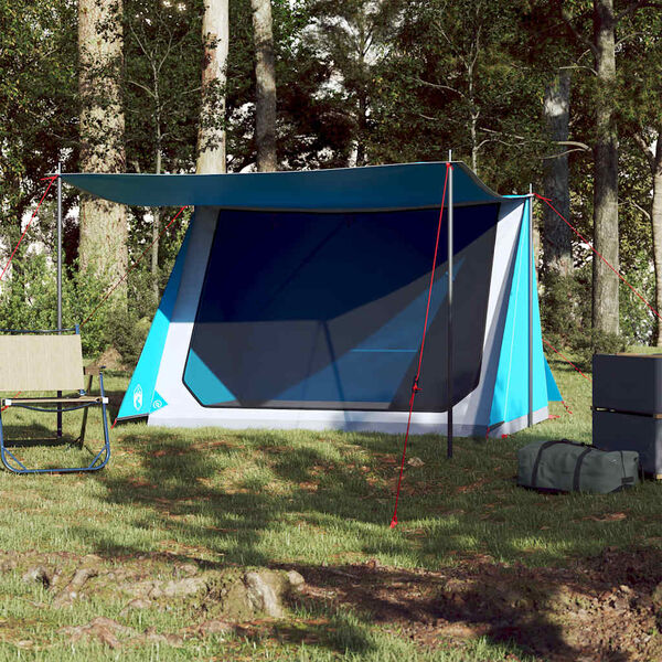 vidaXL Tenda da Campeggio per 2 Persone Blu Impermeabile