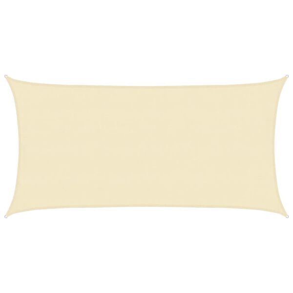 vidaXL Vela Parasole 160 g/m&sup2; Crema 4x7 m in HDPE