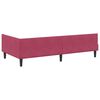 vidaXL Cornice del letto ad angolo Rosso Vino 90 cm x 200 cm