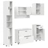 vidaXL Set di mobili per il bagno con cassetto 5 pcs Bianco Lucido