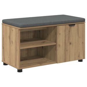 vidaXL Panca per ingresso Rovere Artigianale 80 x 38 x 46 cm