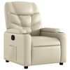 vidaXL Poltrona reclinabile in similpelle color crema