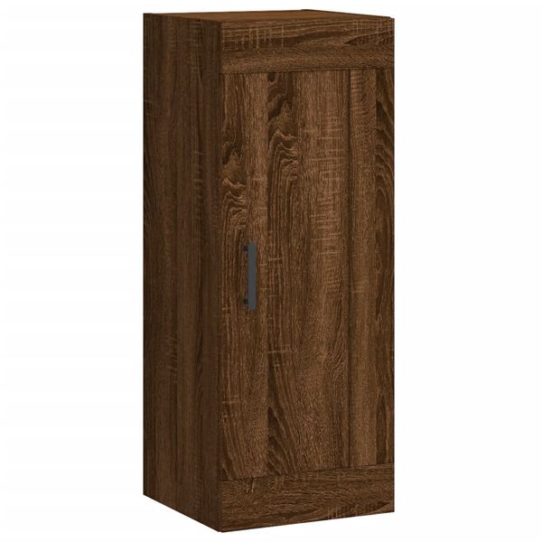 vidaXL Mobile a Parete Rovere Marrone 34,5x34x90 cm Legno Multistrato