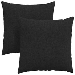 vidaXL Cuscini da Divano 2 pcs Nero 80 x 80 cm Tessuto