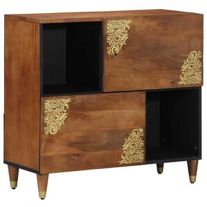 vidaXL Credenza Marrone 80 x 33 x 75 cm Legno di mango massello