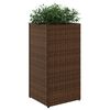 vidaXL Fioriera da Giardino Marrone 30x30x60 cm in Polyrattan