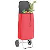 vidaXL Carrello della spesa Rosso 35 x 28 x 92 cm Tessuto Oxford