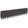 vidaXL Bordura per Prato 10 pcs 103 x 25 cm Acciaio Nero