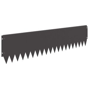 vidaXL Bordura per Prato 10 pcs 103 x 25 cm Acciaio Nero