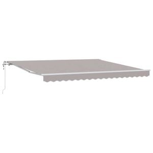 vidaXL Tenda retrattile Grigio Chiaro 400 &times; 300 cm Tessuto e Alluminio