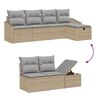vidaXL Set di divani con cuscino 5 pcs polyrattan