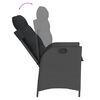 vidaXL Set da Pranzo da Giardino 7 pz Nero con Cuscini in Polyrattan