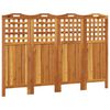 vidaXL Divisorio a 4 Pannelli 162x2x115 cm Legno Massello di Acacia