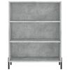 vidaXL Credenza Grigio Cemento 69,5x34x180 cm in Legno Multistrato