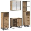 vidaXL Set di mobili per il bagno 4 pz Rovere artigianale