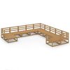 vidaXL Set Divani da Giardino 11 pz in Legno Massello di Pino