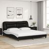 vidaXL Letto con Materasso Hvar Nero e Bianco 180x200 cm in Similpelle