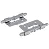 vidaXL Chiusura 2 pz Argento 46 x 17 x 1,2 mm Acciaio