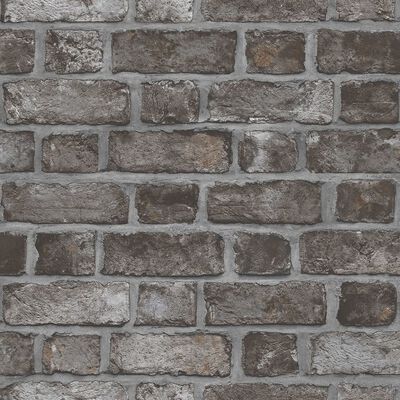 Noordwand Carta da Parati Homestyle Brick Wall Nero e Grigio